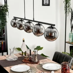 Suspension Gastor Fumé, 5 lumières