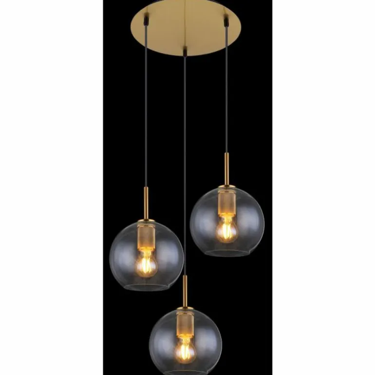 Suspension Globo ADARA Laiton, 3 lumières