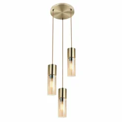 Suspension Globo ANNIKA Laiton, 3 lumières
