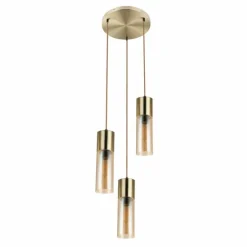 Suspension Globo ANNIKA Laiton, 3 lumières