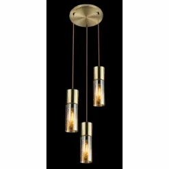 Suspension Globo ANNIKA Laiton, 3 lumières
