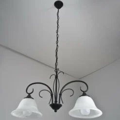 Suspension Globo Aries Noir, Blanc, 2 lumières