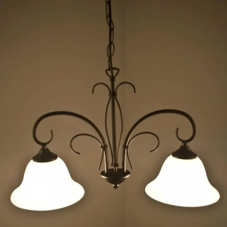 Suspension Globo Aries Noir, Blanc, 2 lumières