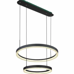 Suspension Globo AUGUSTO LED Or, Noir, 2 lumières, Télécommandes, Changeur de couleurs