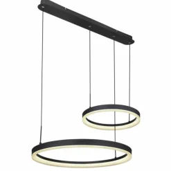 Suspension Globo AUGUSTO LED Or, Noir, 2 lumières, Télécommandes, Changeur de couleurs