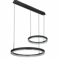 Suspension Globo AUGUSTO LED Or, Noir, 2 lumières, Télécommandes, Changeur de couleurs