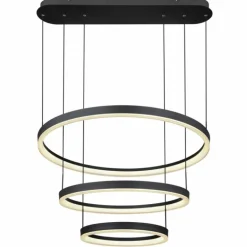 Suspension Globo AUGUSTO LED Or, Noir, 2 lumières, Télécommandes, Changeur de couleurs