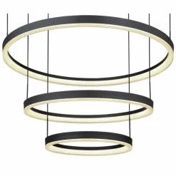 Suspension Globo AUGUSTO LED Or, Noir, 2 lumières, Télécommandes, Changeur de couleurs
