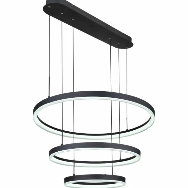 Suspension Globo AUGUSTO LED Or, Noir, 2 lumières, Télécommandes, Changeur de couleurs