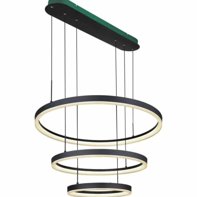 Suspension Globo AUGUSTO LED Or, Noir, 2 lumières, Télécommandes, Changeur de couleurs
