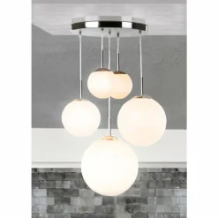 Suspension Globo BALLA Nickel mat, 2 lumières