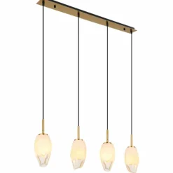 Suspension Globo BARCLEY Laiton, 4 lumières