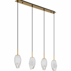 Suspension Globo BARCLEY Laiton, 4 lumières