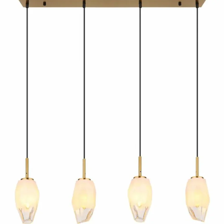 Suspension Globo BARCLEY Laiton, 4 lumières