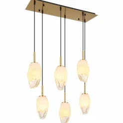 Suspension Globo BARCLEY Laiton, 6 lumières