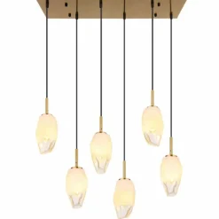 Suspension Globo BARCLEY Laiton, 6 lumières