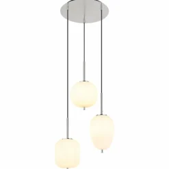 Suspension Globo BLACKY Nickel mat, 3 lumières
