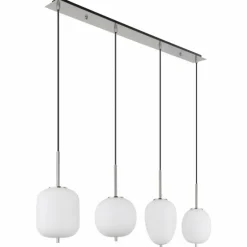 Suspension Globo BLACKY Nickel mat, 4 lumières