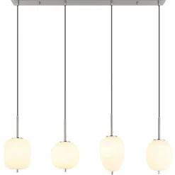 Suspension Globo BLACKY Nickel mat, 4 lumières