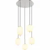 Suspension Globo BLACKY Nickel mat, 5 lumières