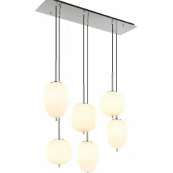 Suspension Globo BLACKY Nickel mat, 6 lumières