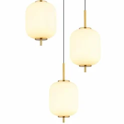 Suspension Globo EWALD LED Laiton, 3 lumières