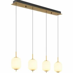 Suspension Globo EWALD LED Laiton, 4 lumières