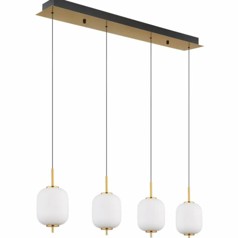 Suspension Globo EWALD LED Laiton, 4 lumières