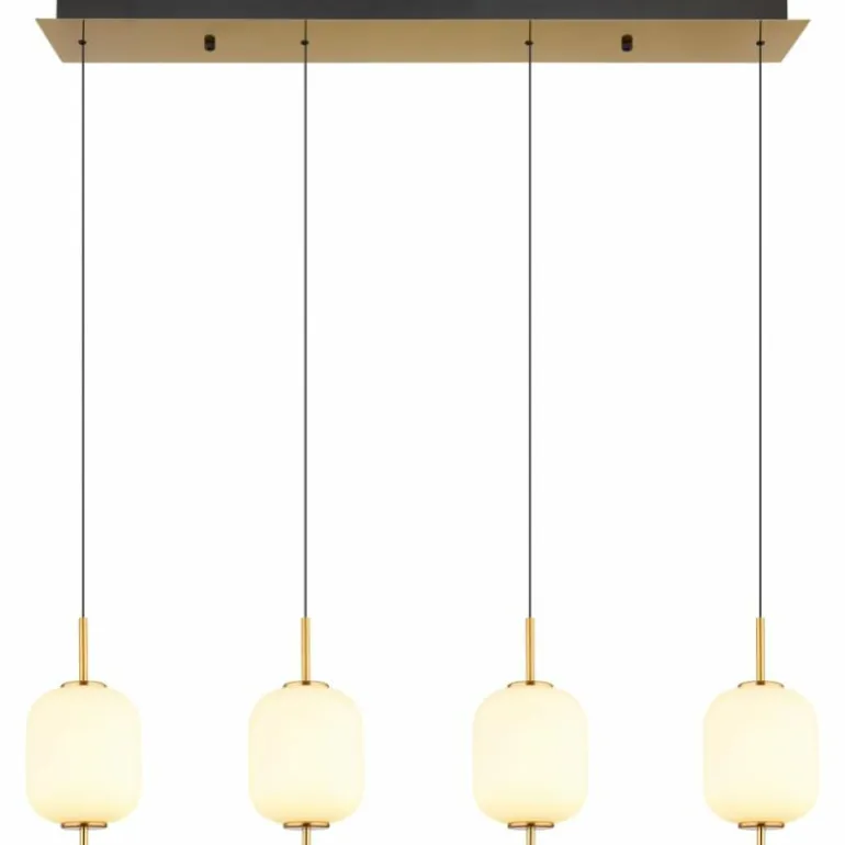 Suspension Globo EWALD LED Laiton, 4 lumières
