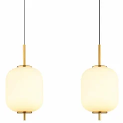 Suspension Globo EWALD LED Laiton, 4 lumières