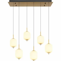 Suspension Globo EWALD LED Laiton, 6 lumières