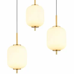 Suspension Globo EWALD LED Laiton, 6 lumières