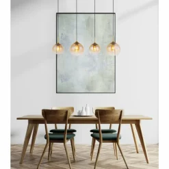 Suspension Globo JAMESSA Laiton, 4 lumières