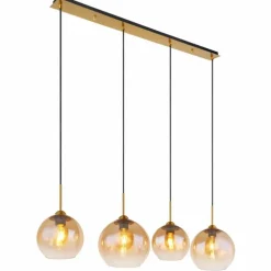 Suspension Globo JAMESSA Laiton, 4 lumières