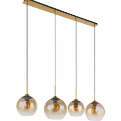 Suspension Globo JAMESSA Laiton, 4 lumières