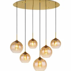 Suspension Globo JAMESSA Laiton, 6 lumières