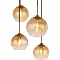 Suspension Globo JAMESSA Laiton, 8 lumières