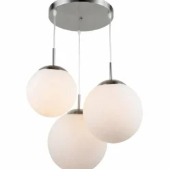 Suspension Globo JOEL Nickel mat, 3 lumières