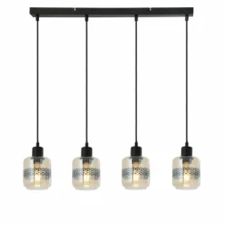 Suspension Globo LAZARUS Noir, 4 lumières