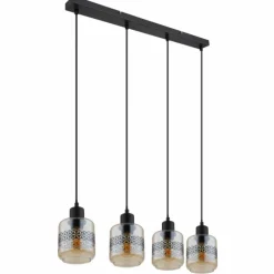 Suspension Globo LAZARUS Noir, 4 lumières
