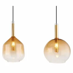 Suspension Globo LOPUSA Laiton, Noir, 4 lumières