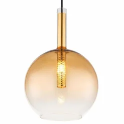 Suspension Globo LOPUSA Laiton, Noir, 1 lumière