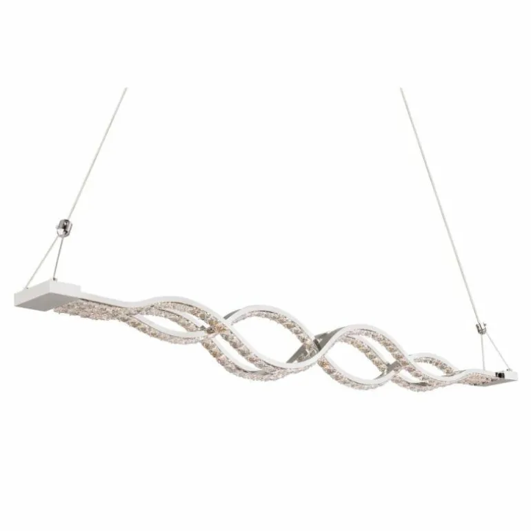 Suspension Globo PILLA LED Chrome, 1 lumière, Télécommandes