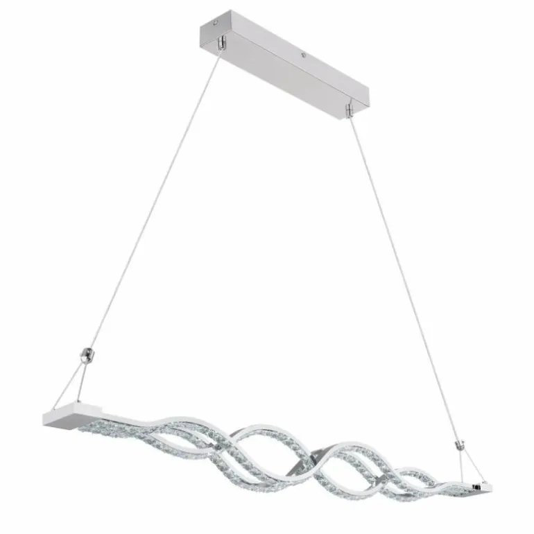 Suspension Globo PILLA LED Chrome, 1 lumière, Télécommandes