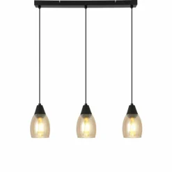 Suspension Globo REID Noir, 3 lumières