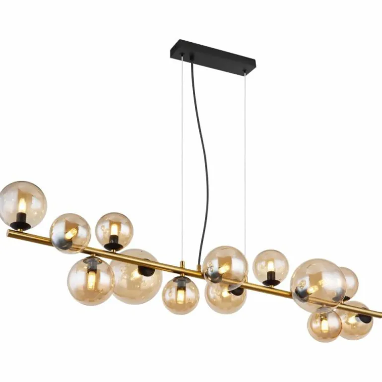 Suspension Globo RIHA LED Noir, 13 lumières