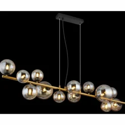 Suspension Globo RIHA LED Noir, 13 lumières