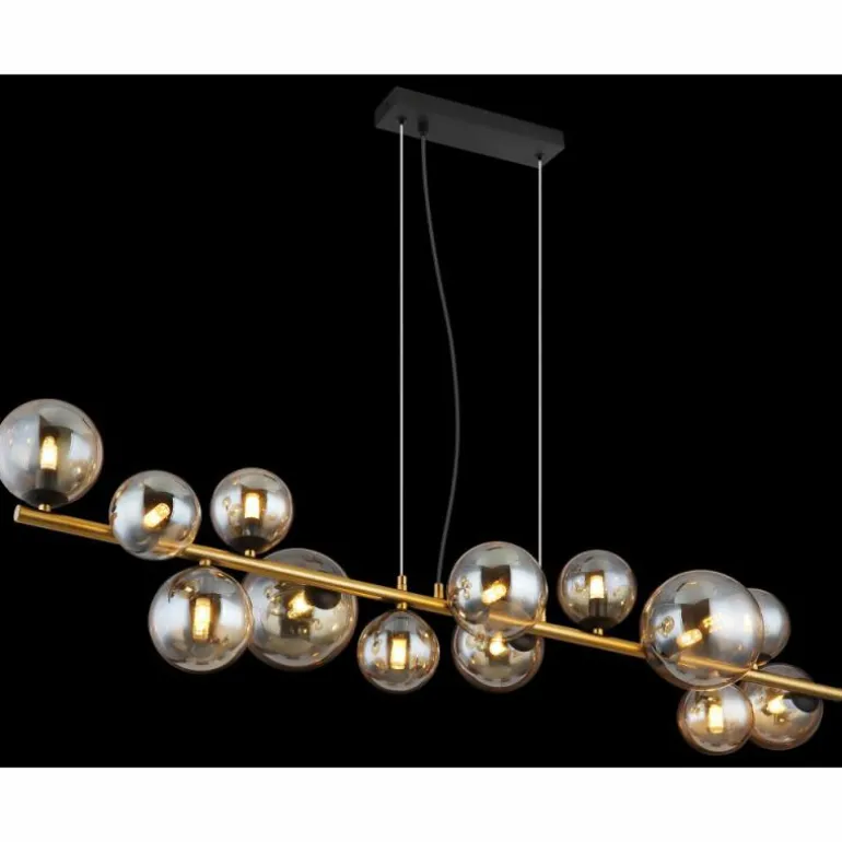 Suspension Globo RIHA LED Noir, 13 lumières