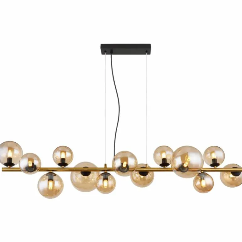 Suspension Globo RIHA LED Noir, 13 lumières