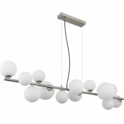 Suspension Globo RIHA LED Nickel mat, 13 lumières